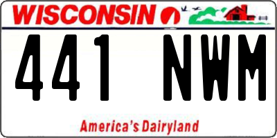 WI license plate 441NWM
