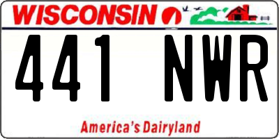 WI license plate 441NWR