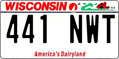 WI license plate 441NWT