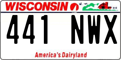 WI license plate 441NWX