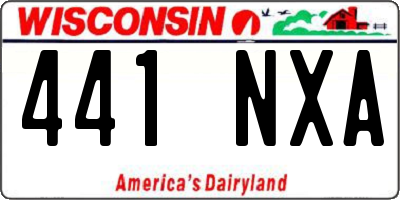 WI license plate 441NXA