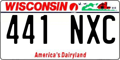 WI license plate 441NXC