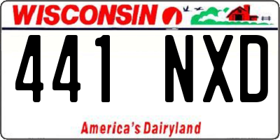 WI license plate 441NXD