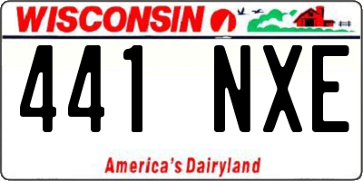 WI license plate 441NXE