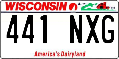 WI license plate 441NXG