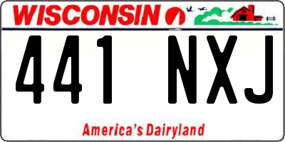WI license plate 441NXJ
