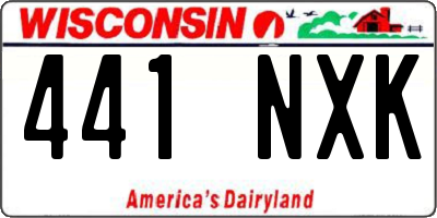 WI license plate 441NXK