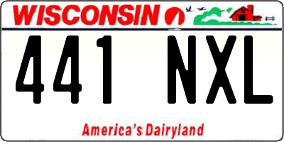 WI license plate 441NXL