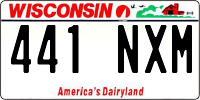 WI license plate 441NXM