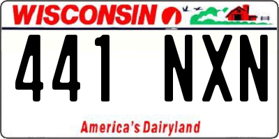 WI license plate 441NXN