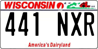 WI license plate 441NXR