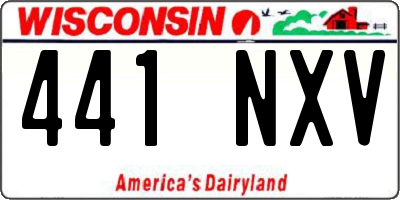 WI license plate 441NXV