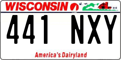 WI license plate 441NXY