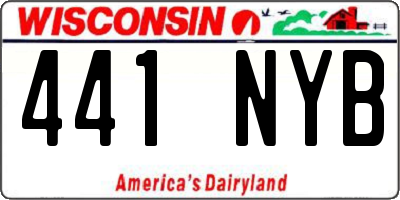 WI license plate 441NYB