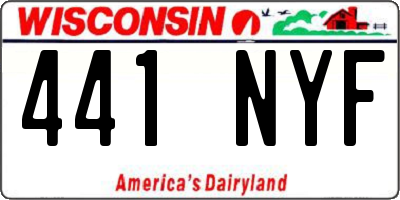 WI license plate 441NYF