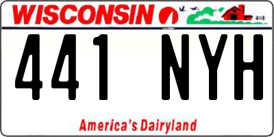 WI license plate 441NYH