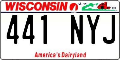 WI license plate 441NYJ