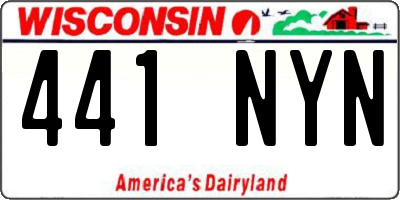 WI license plate 441NYN
