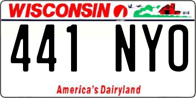 WI license plate 441NYO
