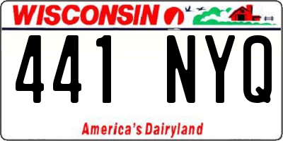 WI license plate 441NYQ