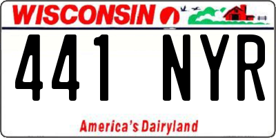 WI license plate 441NYR