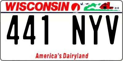 WI license plate 441NYV
