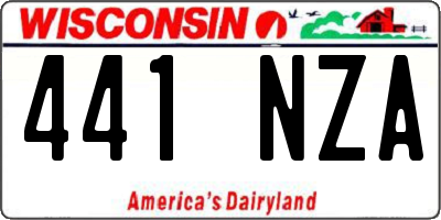 WI license plate 441NZA