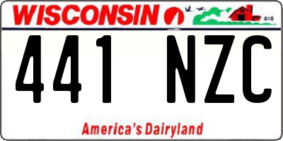 WI license plate 441NZC