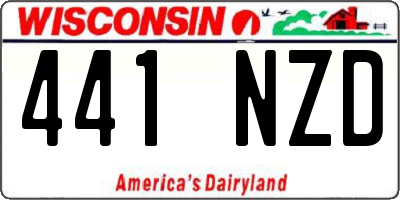 WI license plate 441NZD