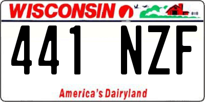 WI license plate 441NZF