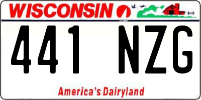 WI license plate 441NZG