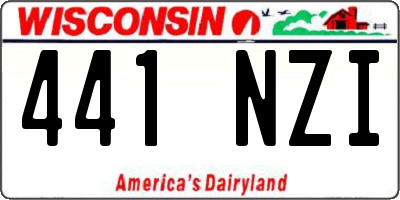 WI license plate 441NZI