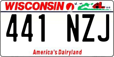 WI license plate 441NZJ