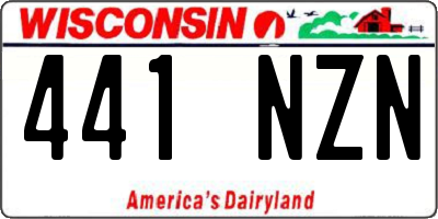 WI license plate 441NZN