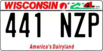 WI license plate 441NZP