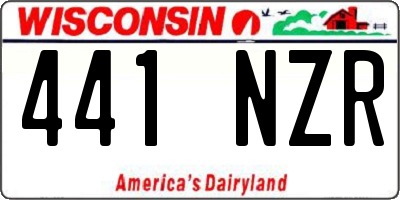 WI license plate 441NZR