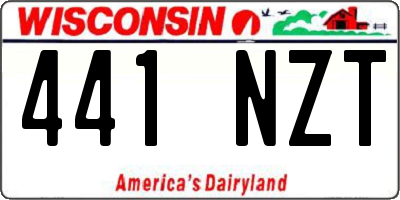 WI license plate 441NZT