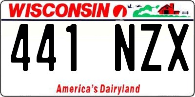 WI license plate 441NZX