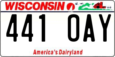 WI license plate 441OAY