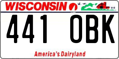 WI license plate 441OBK