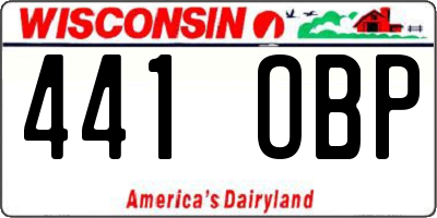 WI license plate 441OBP