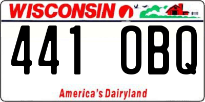 WI license plate 441OBQ