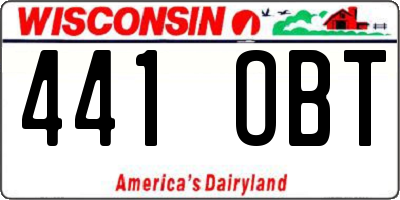 WI license plate 441OBT