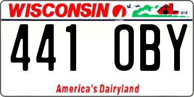 WI license plate 441OBY