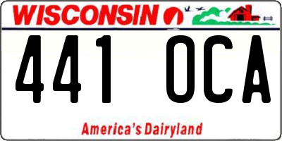 WI license plate 441OCA