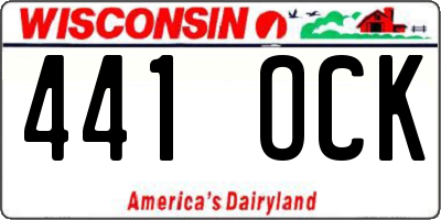 WI license plate 441OCK