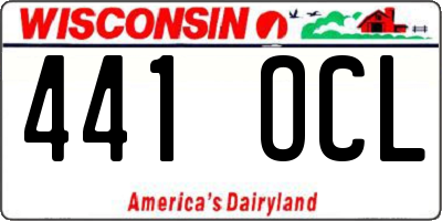 WI license plate 441OCL