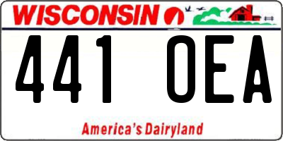 WI license plate 441OEA
