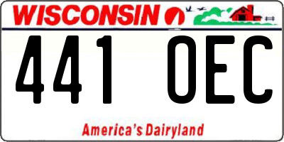 WI license plate 441OEC