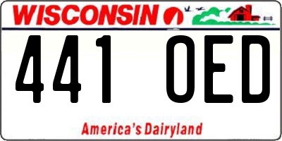WI license plate 441OED